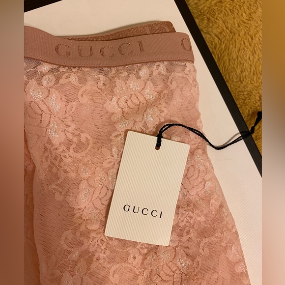 Gucci Accessories - GUCCI footless floral lace leggings, pink tights, medium Nordstrom New